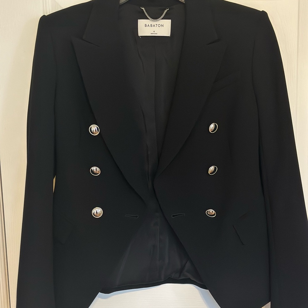 Babaton Black Double-Breasted Women's Blazer